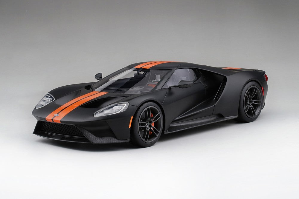 Modellauto Ford GT Matt-schwarz / Orange 1 18