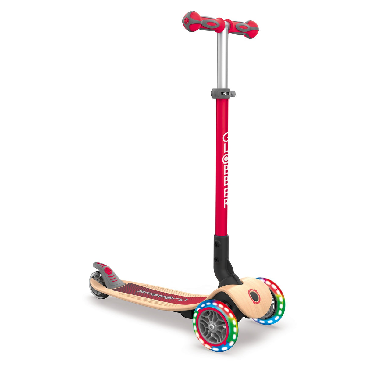 GLOBBER PRIMO FOLDABLE WOOD LIGHTS RED