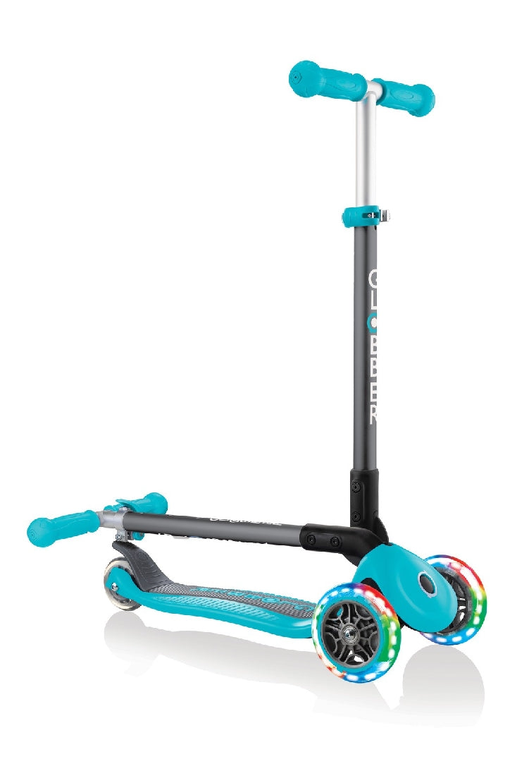 Globber Primo Foldable Lights W/ Ano Tbar - Teal