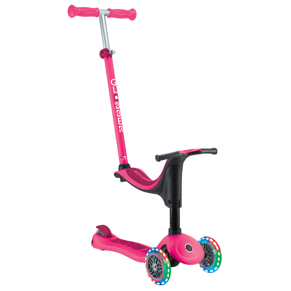 GLOBBER GO UP SPORTY LIGHTS V2 - FUCHSIA/DARK PINK