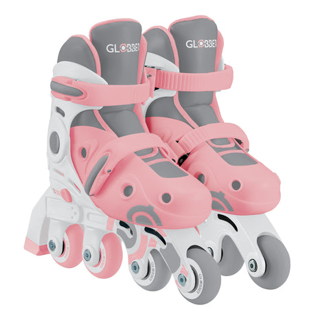 Globber Learning Inline Skates 2In1 Size 26-29  - PASTEL PINK