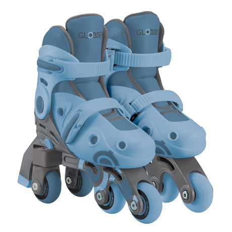 Globber Learning Inline Skates 2In1 For Kids: Size 29-32 - Ash Blue