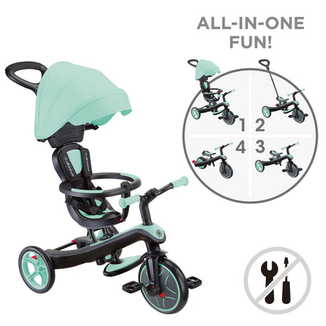Globber Explorer Trike 4 in 1 - Mint Green