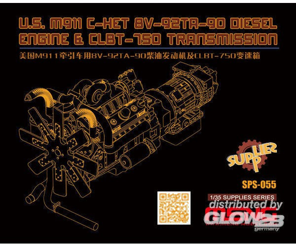 Meng 1/35 U.s. M911 C-het Diesel Engine & Transmission