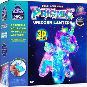 Prismic Unicorn Lantern 3D Puzzle Craft Kit