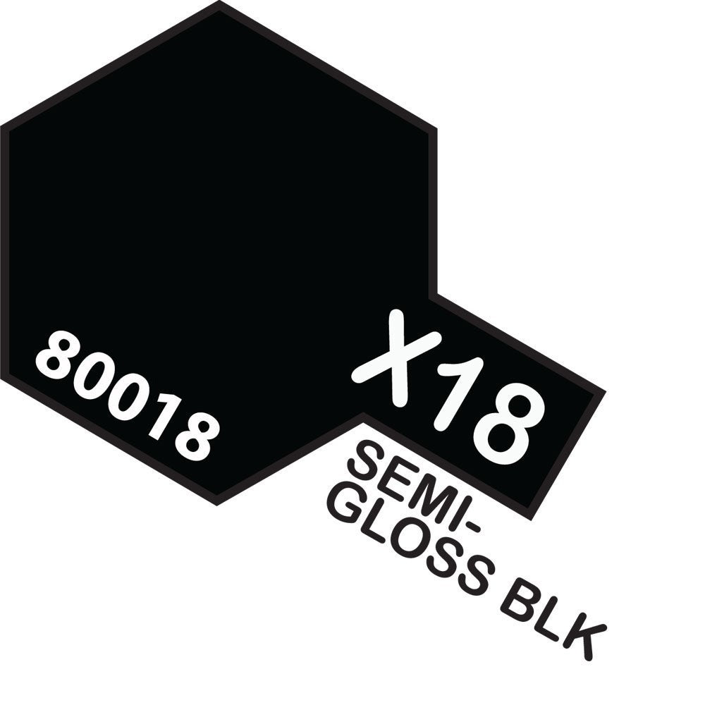 Tamiya Enamel X-18 SEMI GLOSS BLACK