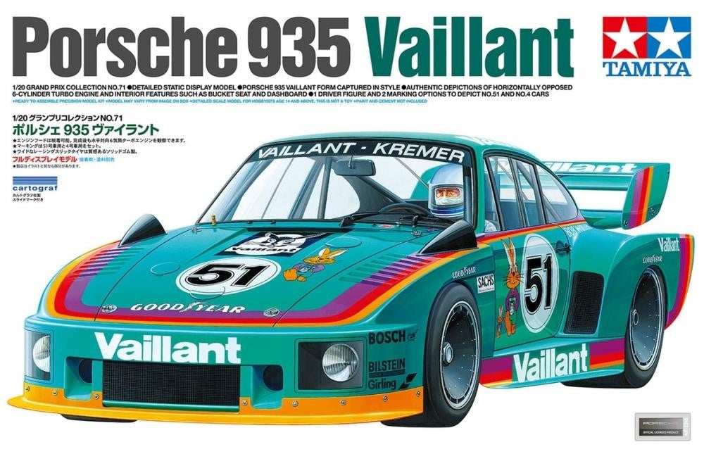 Tamiya 1/20 Porsche 935 Vaillant-Kremer