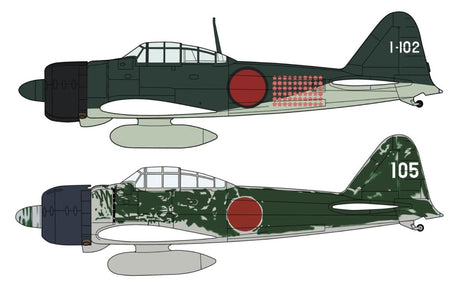 Hasagawa 1/72 Mitsubishi A6M2B/A6M3 Zero Fighter Type 21/22 'Rabaul Ace Set"