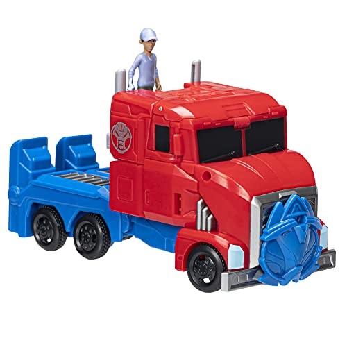 TRANSFORMERS EARTHSPARK SPIN CHANGER OPTIMUS PRIME & ROBBY MALTO