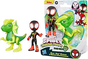 Spidey And Amazing Friends Marvel Dino-webs Miles Spin Morales & Marvel's Electrosaurus