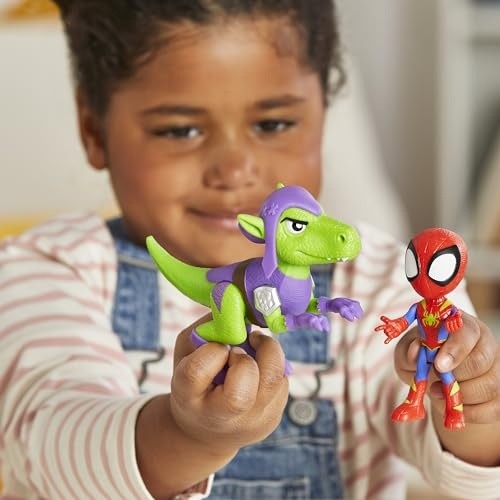 Spidey and Amazing Friends Marvel Dino-Webs Spidey and Goblin Raptor 