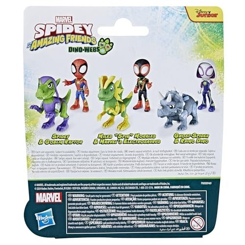 Spidey and Amazing Friends Marvel Dino-Webs Spidey and Goblin Raptor 