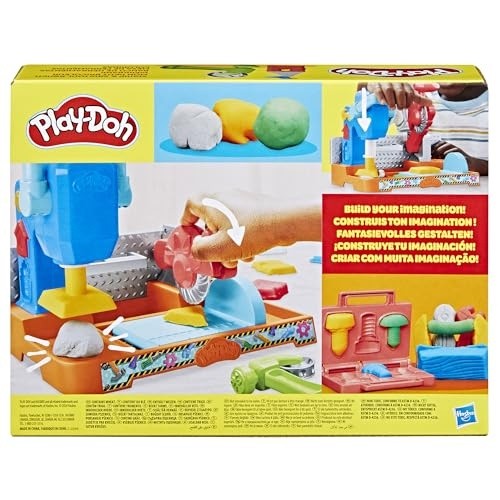 Play-Doh Stamp & Saw Tool Bench Playset, Construction Toys for Boys & Girls 3 Years & up, Kids Arts & Crafts