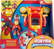 Marvel Iron Man and His Awesome Friends 2-in-1 Mech Suit and Vehicle Action Figure and Toy Vehicle Red