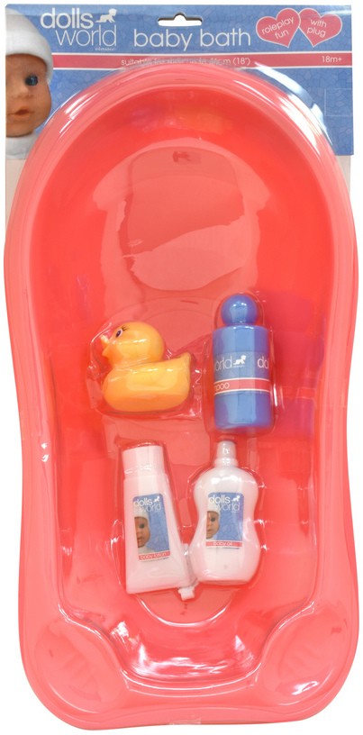 DOLLS WORLD BABY BATH W/ACCESSORIES