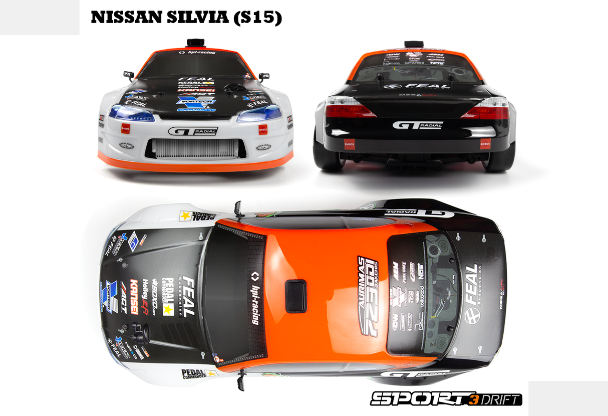 HPI 1/10 Sport 3 Drift Nissan Silvia S15 Odi Bakchis