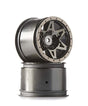 Arrma Rear Wheel 'raider' (black Chrome)