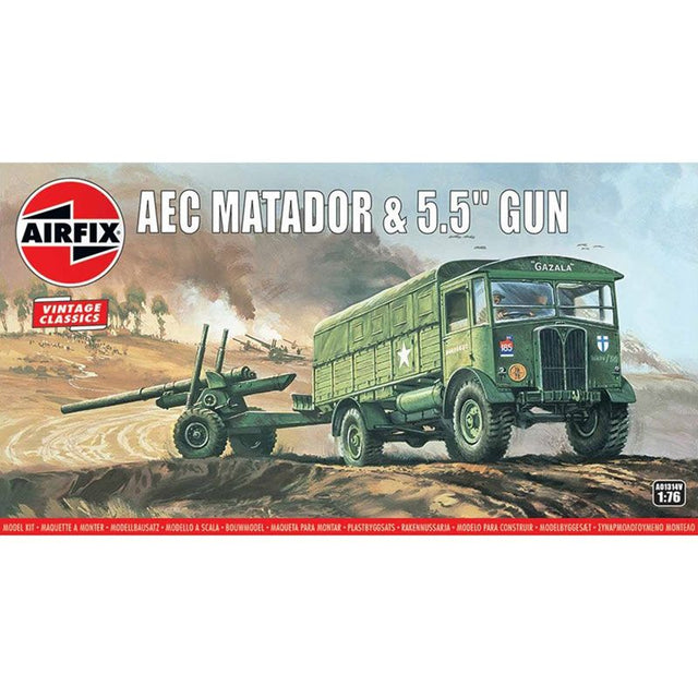 Airfix 1/76 Aec Matador & 5.5" Gun