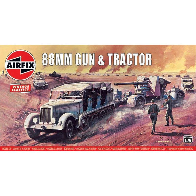 Airfix 1/76 88mm Flak Gun & Tractor