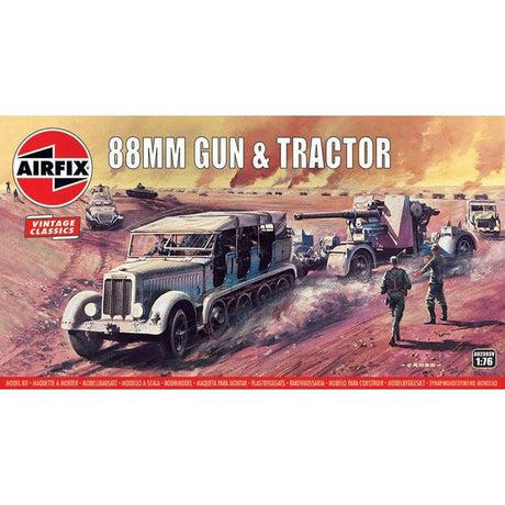 Airfix 1/76 88mm Flak Gun & Tractor