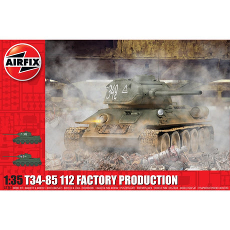 Airfix A1361 T34/85 II2 Factory Production Military Vehicle - 1:35 Scale Model Kit