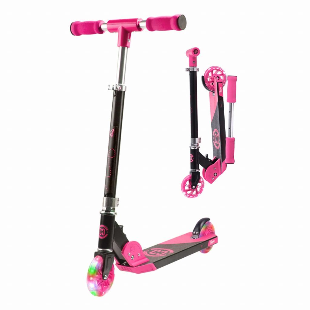 CORE KIDS FOLDY SCOOTER PINK WITH LED WHEELS