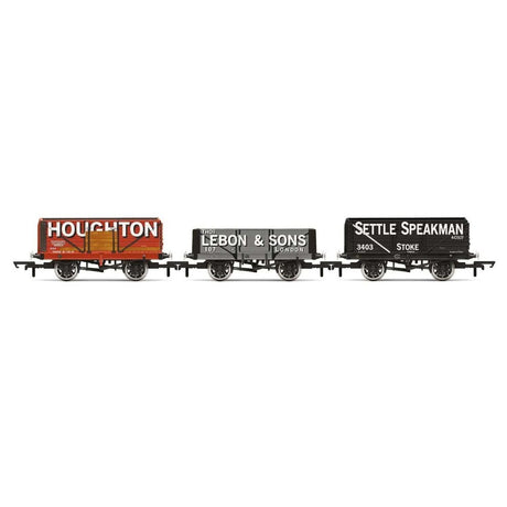 Hornby Triple Wagon Pack Houghton Main Thos Lebon & Sons & Settle Speakman - Era 3