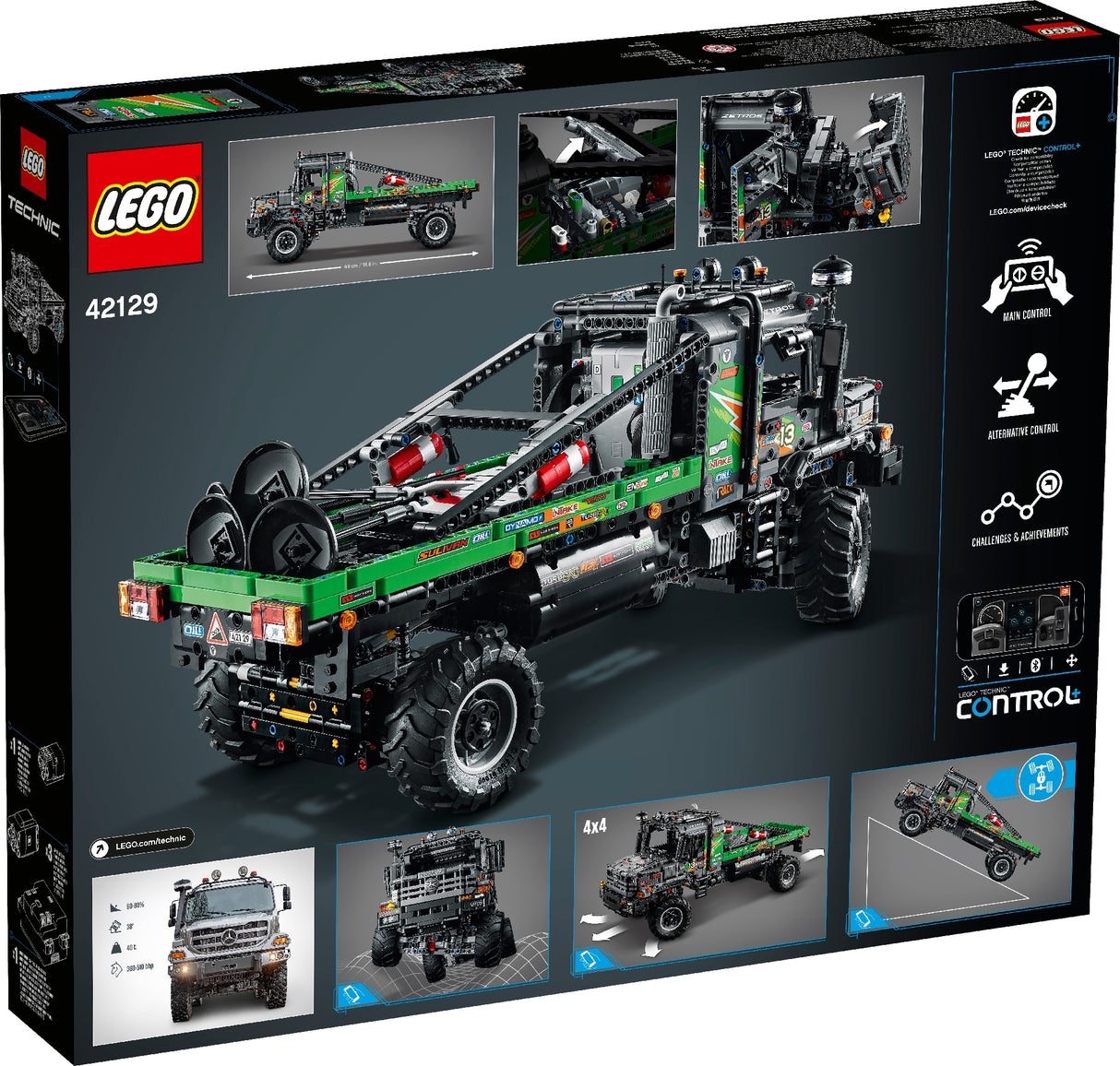 LEGO TECHNIC APP-CONTROLLED 4X4 MERCEDES-BENZ ZETROS TRIAL TRUCK 42129 AGE: 12+