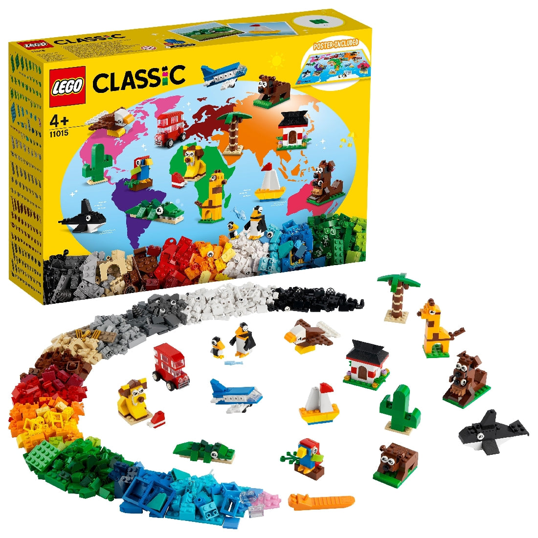 LEGO CLASSIC AROUND THE WORLD 11015 AGE: 4+