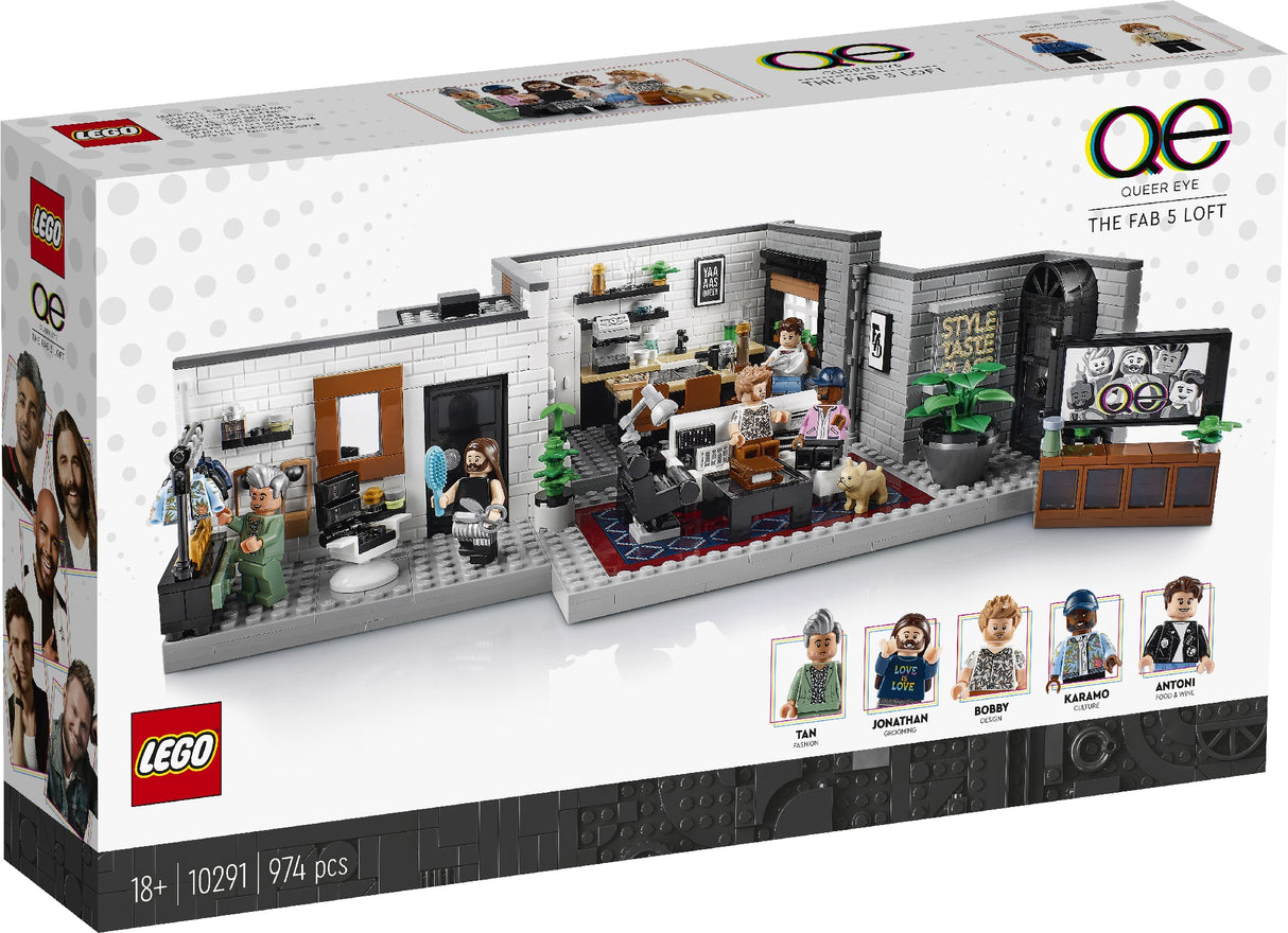 LEGO CREATOR EXPERT QUEER EYE - THE FAB 5 LOFT 10291 AGE: 18+