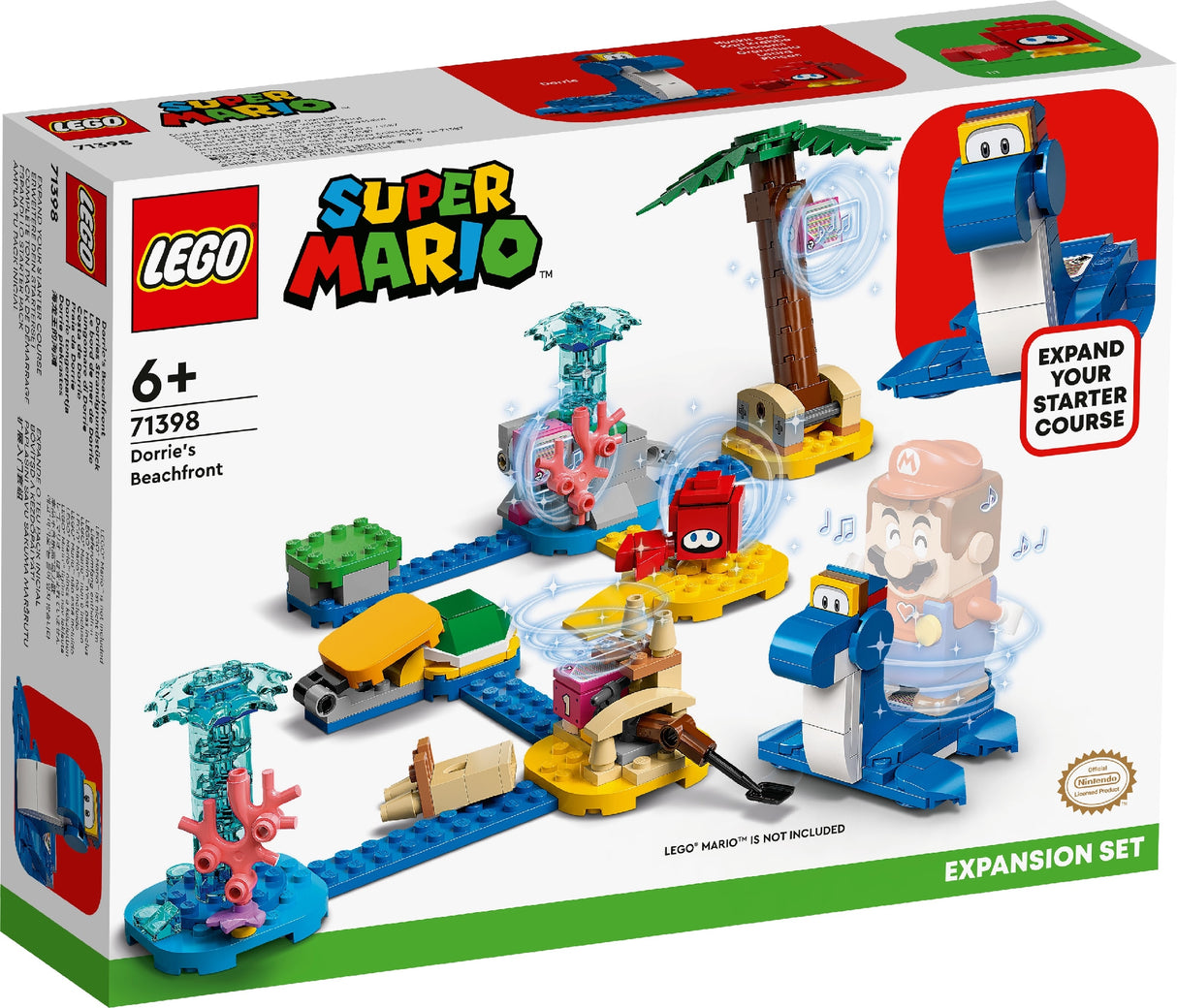 LEGO SUPER MARIO DORRIES BEACHFRONT EXPANSION SET 71398 AGE: 6+