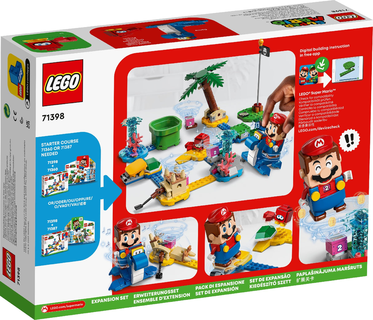 LEGO SUPER MARIO DORRIES BEACHFRONT EXPANSION SET 71398 AGE: 6+