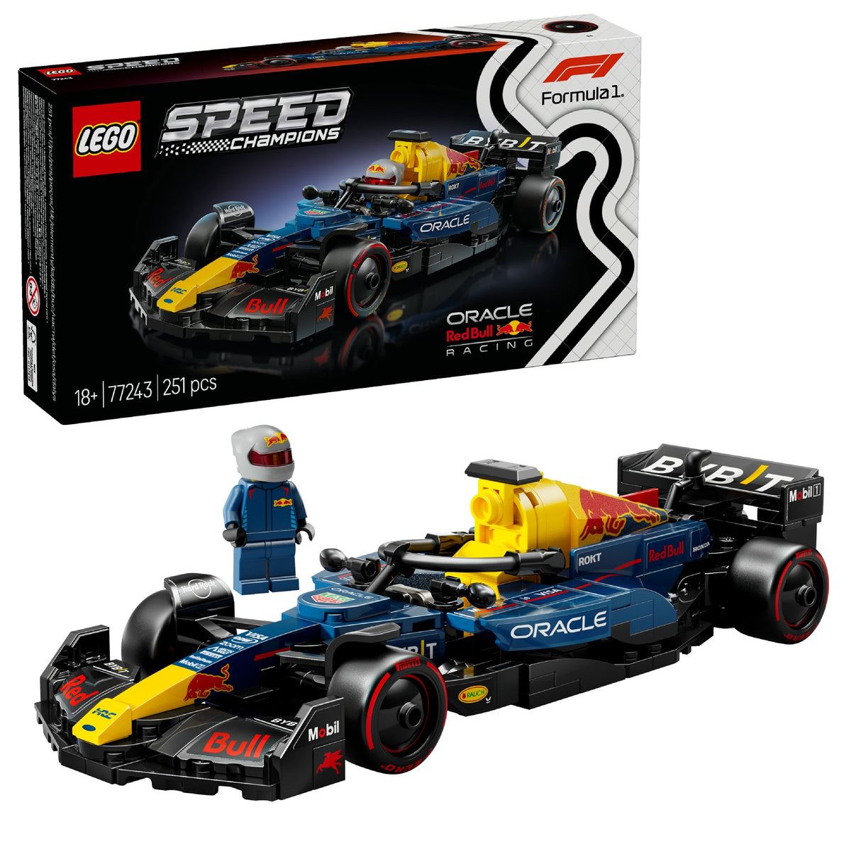 LEGO SPEED CHAMPIONS ORACLE RED BULL RACING RB20 F1 RACE CAR 77243 AGE: 10+