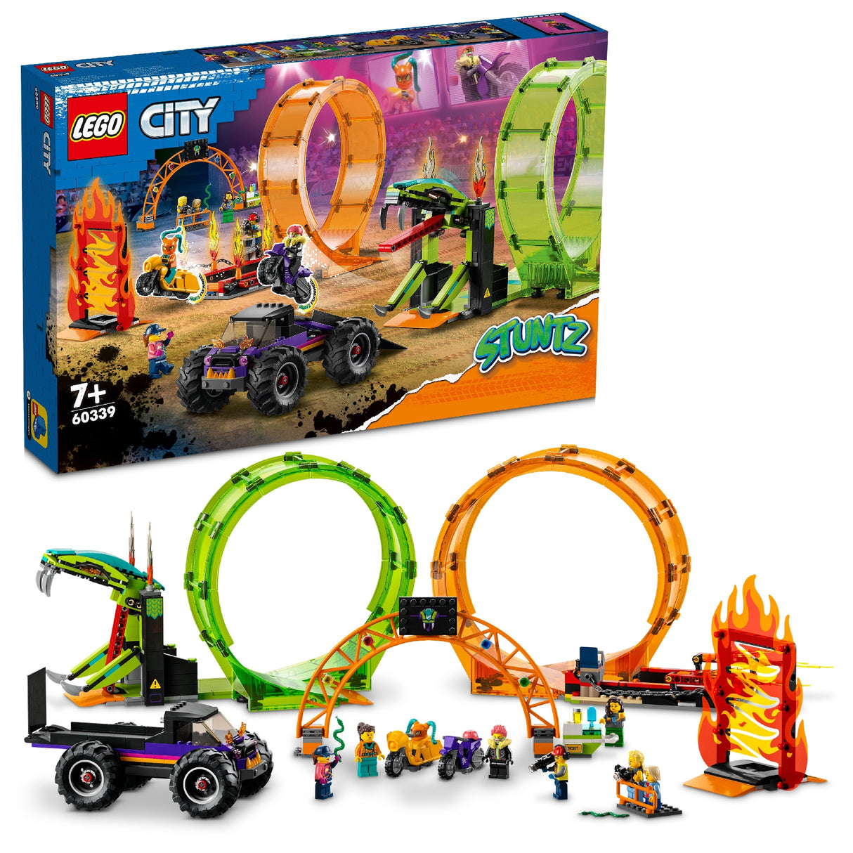 LEGO CITY DOUBLE LOOP STUNT ARENA 60339 AGE: 7+