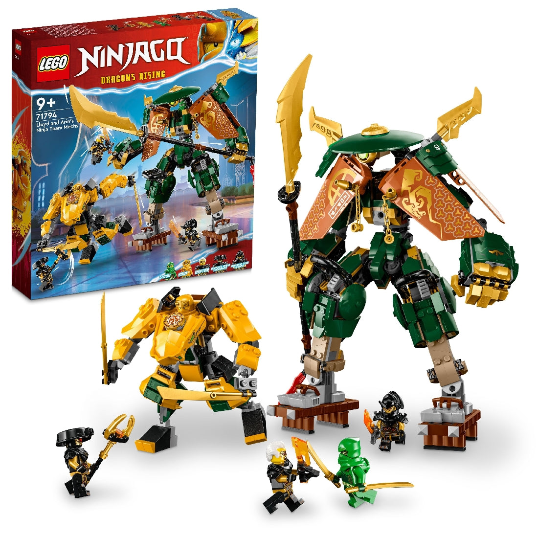 LEGO NINJAGO LLOYD AND ARIN'S NINJA TEAM MECHS 71794 AGE: 9+