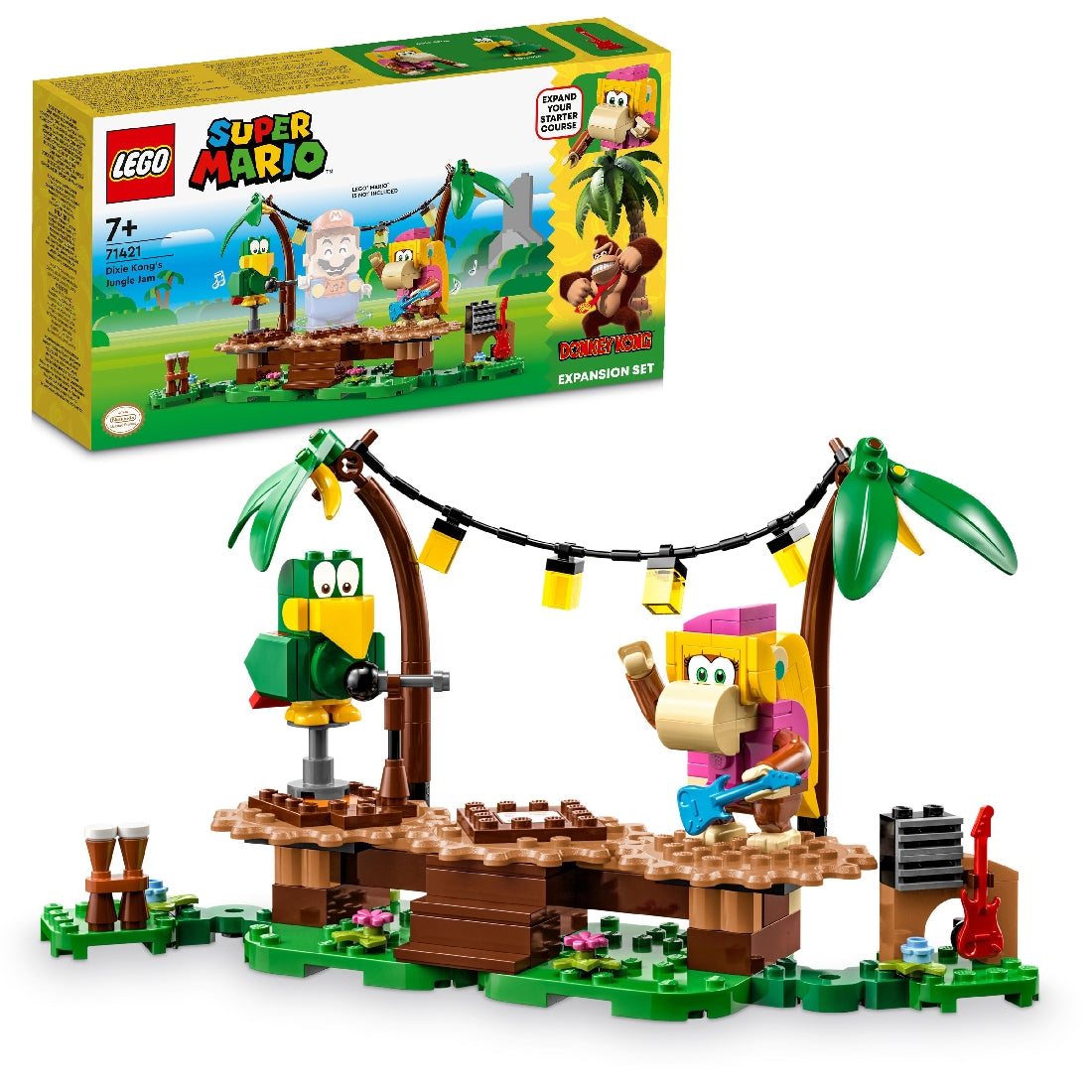 LEGO SUPER MARIO DIXIE KONG'S JUNGLE JAM EXPANSION SET 71421 AGE: 7+