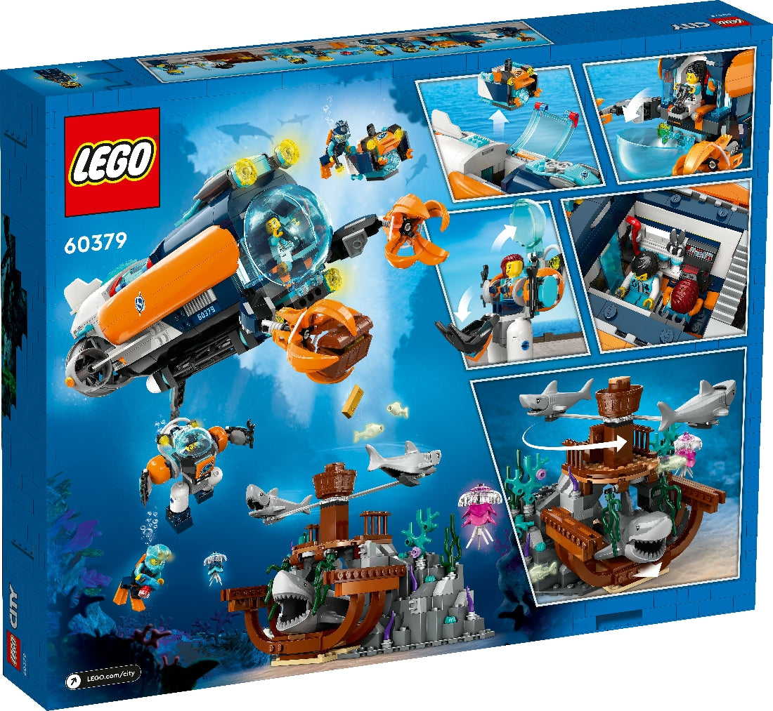 LEGO CITY DEEP-SEA EXPLORER SUBMARINE 60379 AGE: 7+