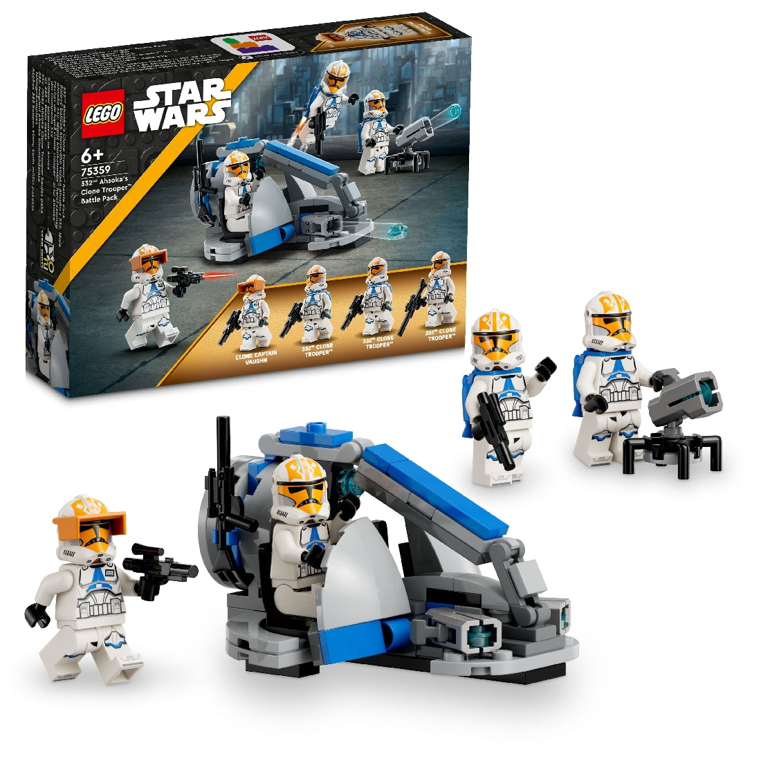 LEGO STAR WARS 332ND AHSOKA'S CLONE TROOPER BATTLE PACK 75359 AGE: 8+
