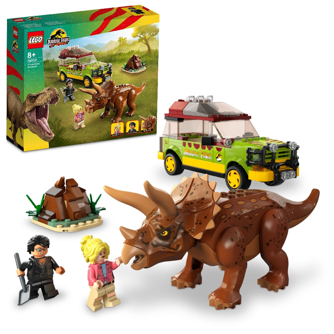LEGO JURASSIC PARK TRICERATOPS RESEARCH 76959 AGE: 8+