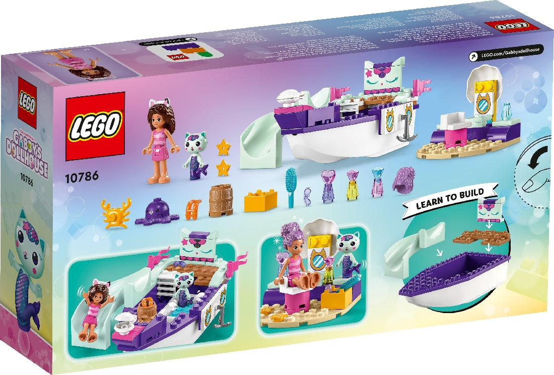 LEGO GABBY'S DOLLHOUSE GABBY & MERCAT'S SHIP & SPA 10786 AGE: 4+