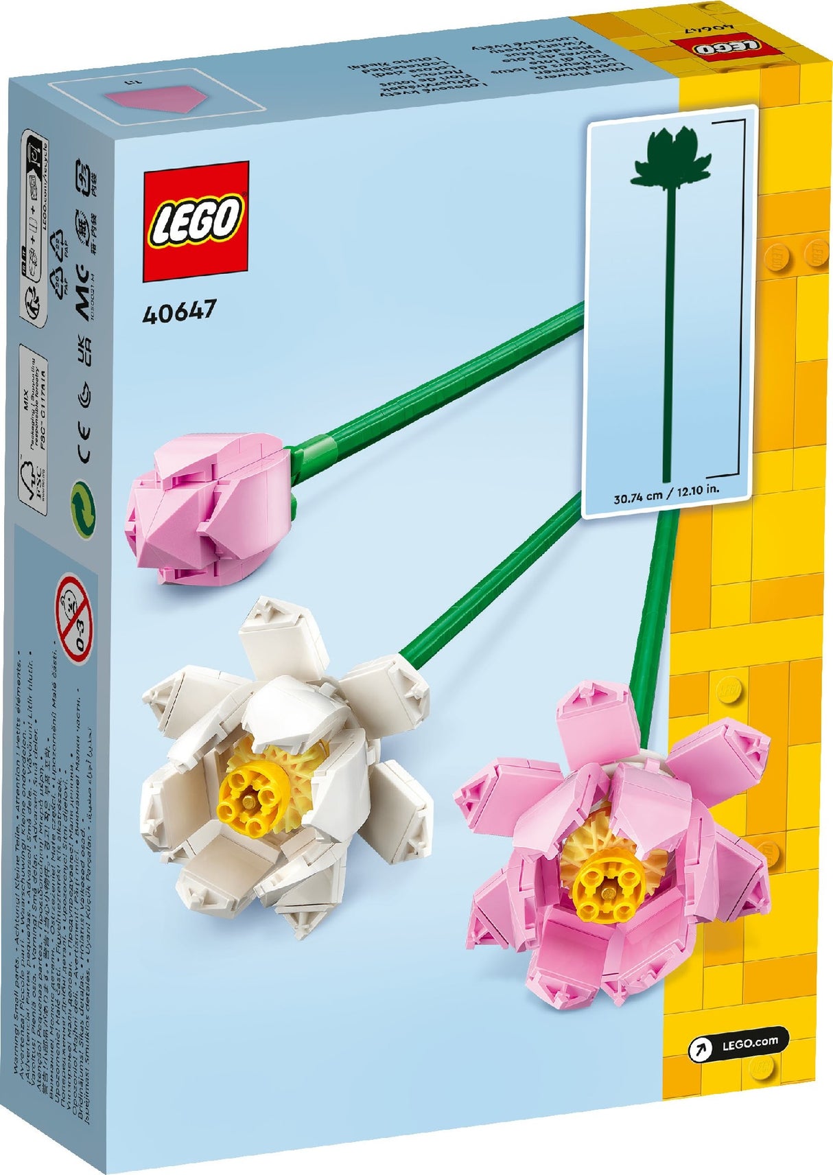 LEGO BOTANICALS LOTUS FLOWERS 40647 AGE: 8+