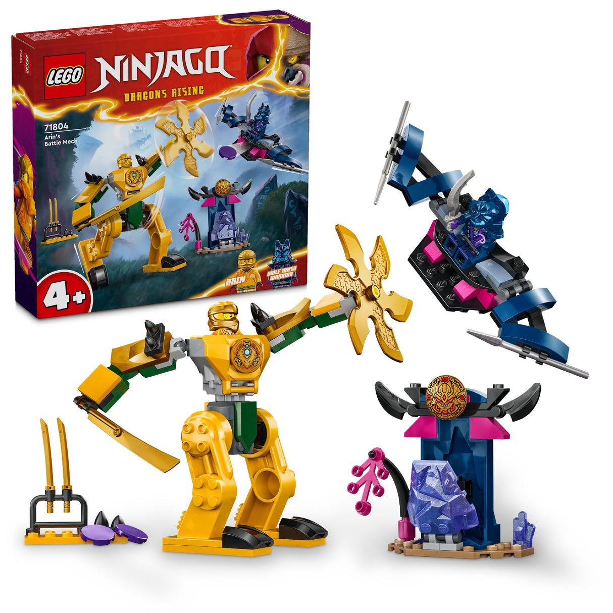 LEGO NINJAGO ARIN'S BATTLE MECH 71804 AGE: 4+