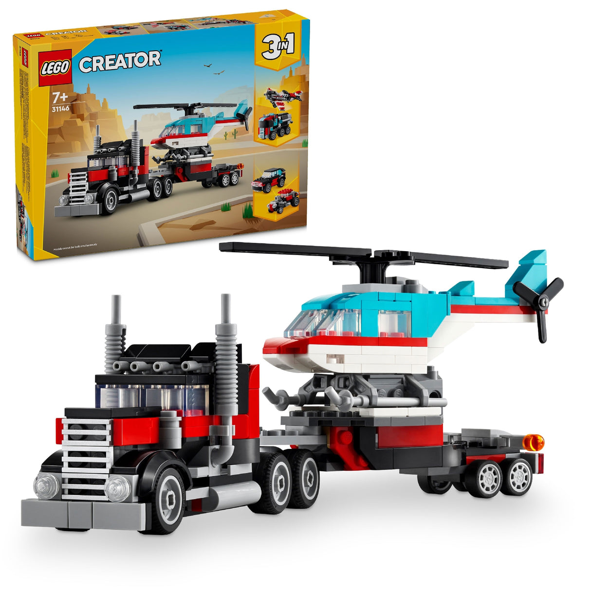 LEGO Creator Flatbed Truck With Helicopter 31146 Age: 7+