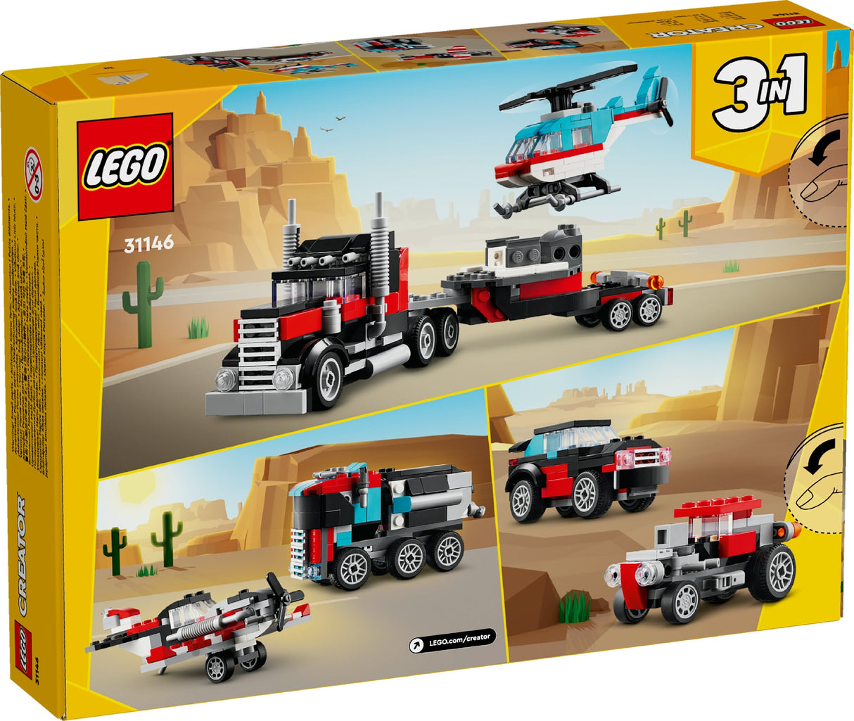 LEGO Creator Flatbed Truck With Helicopter 31146 Age: 7+