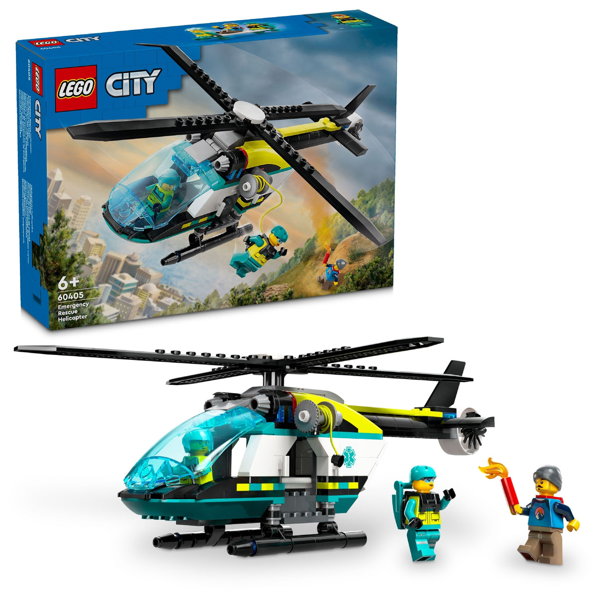 LEGO CITY EMERGENCY RESCUE HELICOPTER 60405 AGE: 6+