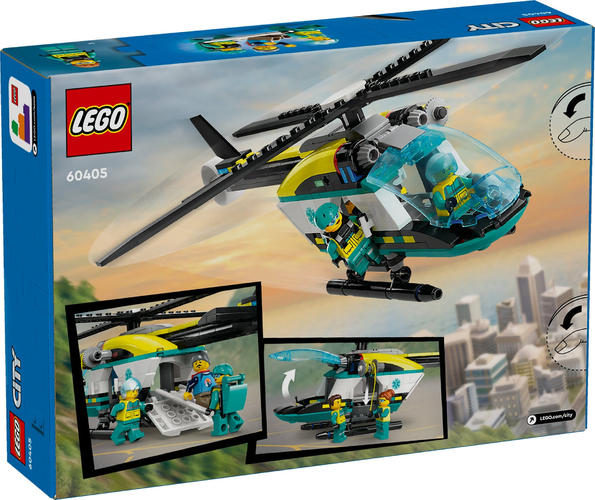 LEGO CITY EMERGENCY RESCUE HELICOPTER 60405 AGE: 6+