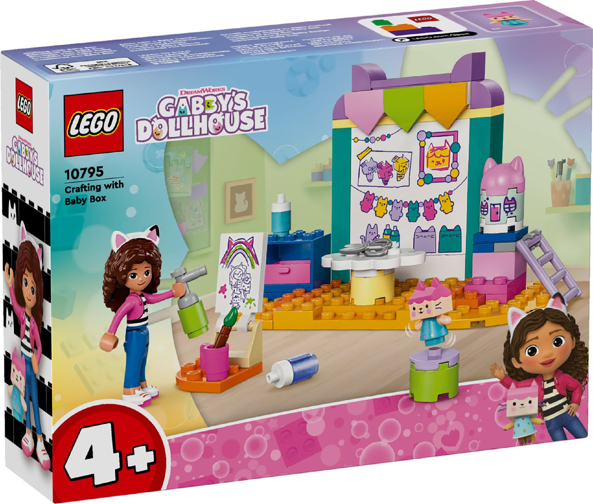 LEGO GABBY'S DOLLHOUSE CRAFTING WITH BABY BOX 10795 AGE: 4+