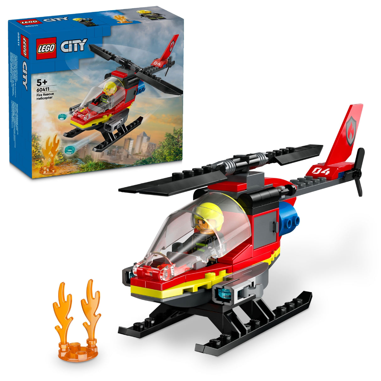 LEGO CITY Fire Rescue Helicopter 60411 Age: 5+
