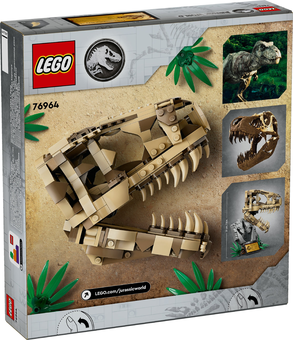 LEGO JURASSIC WORLD DINOSAUR FOSSILS: T. REX SKULL 76964 AGE: 9+