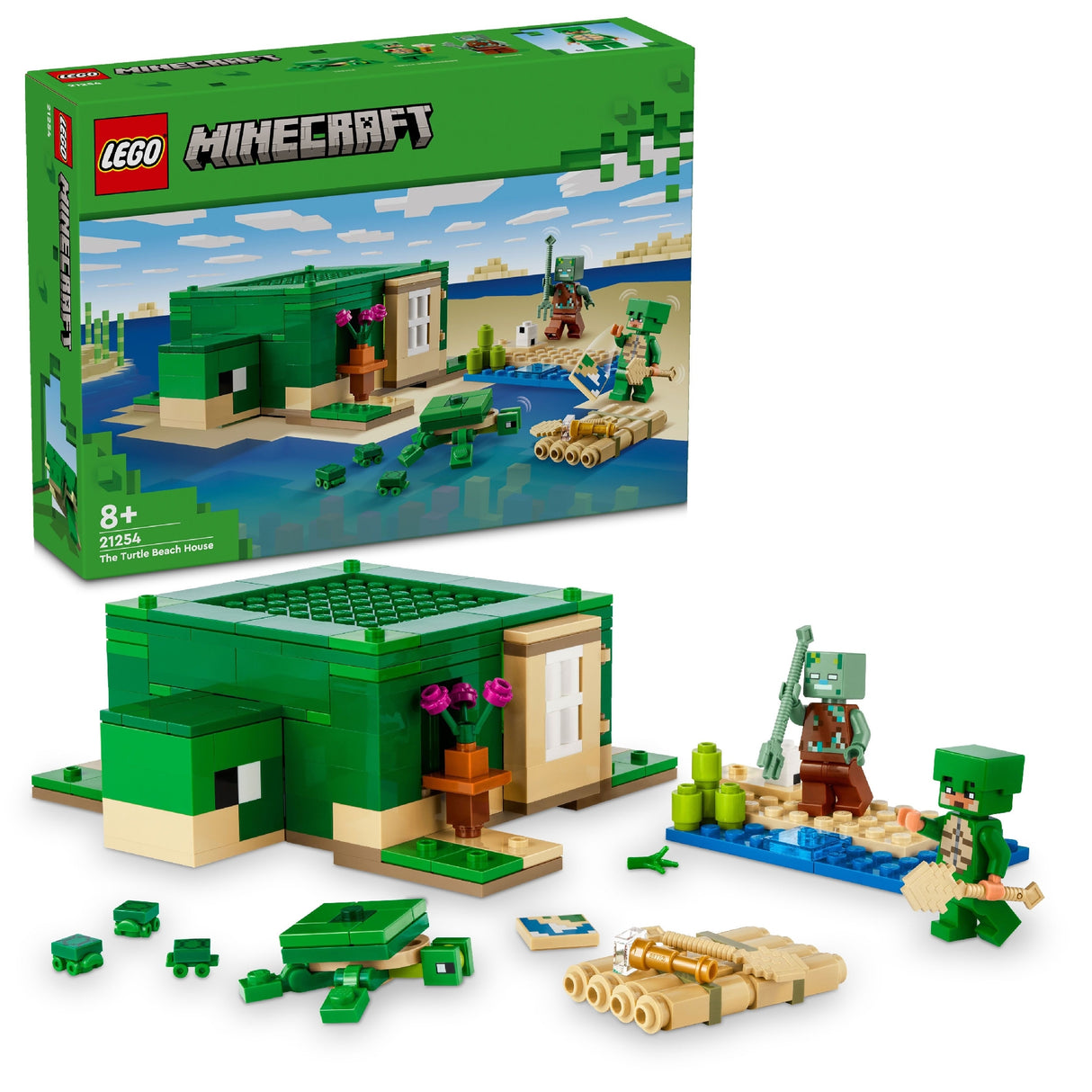 LEGO MINECRAFT THE TURTLE BEACH HOUSE 21254 AGE: 8+